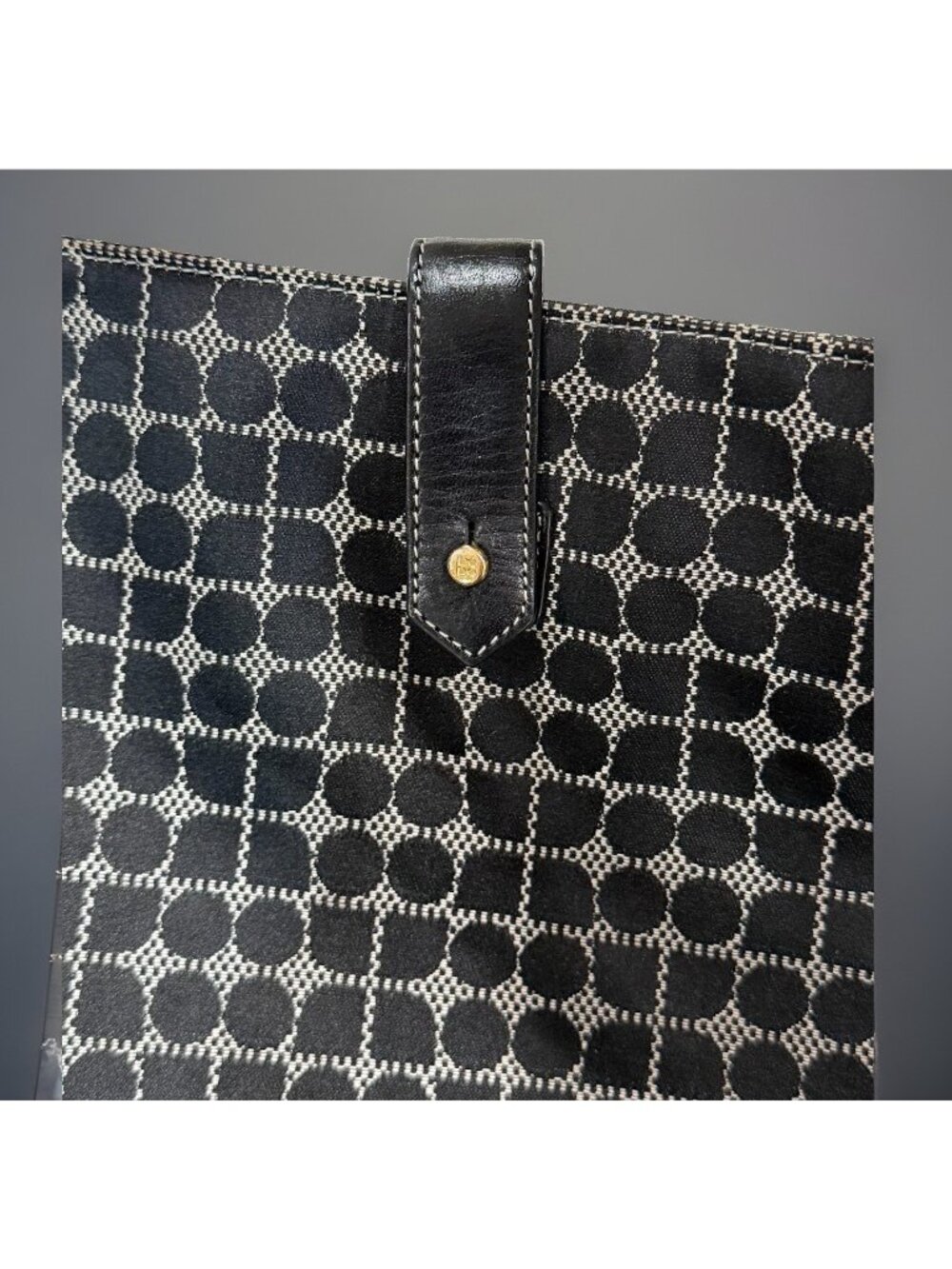 Kate Spade New York Black Beige Geometric Jacquard Classic Print Large Tote Bag - Picture 4 of 16